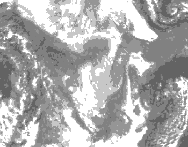 GDPS total cloud 156 hour forecast chart for Canada based on 2026/01/27 0000Z data