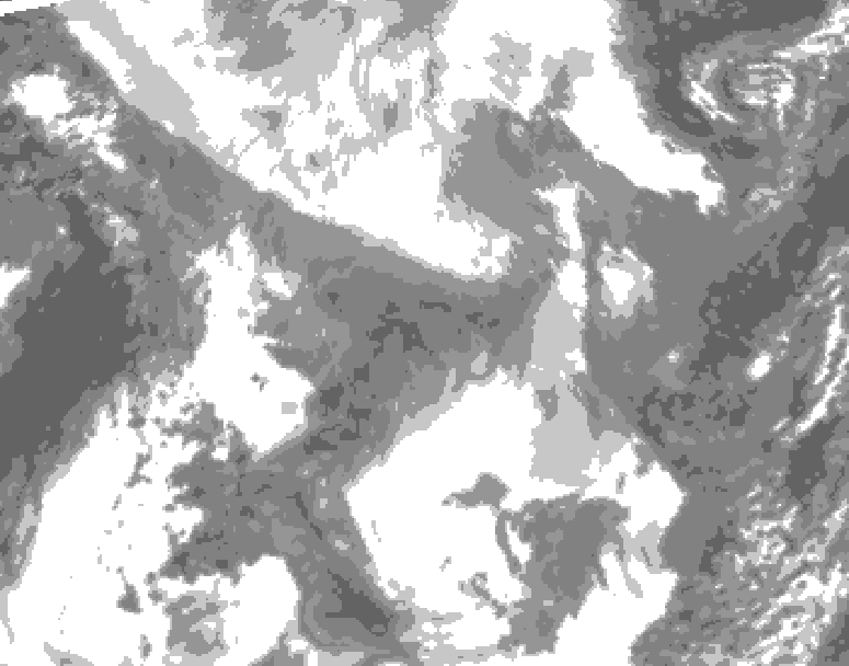 GDPS total cloud 180 hour forecast chart for Canada based on 2026/01/27 0000Z data