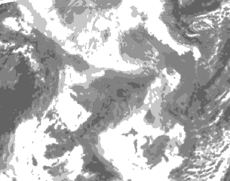 GDPS total cloud 186 hour forecast chart for Canada based on 2026/01/27 0000Z data