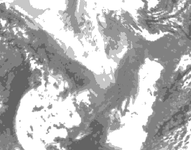 GDPS total cloud 210 hour forecast chart for Canada based on 2026/01/27 0000Z data