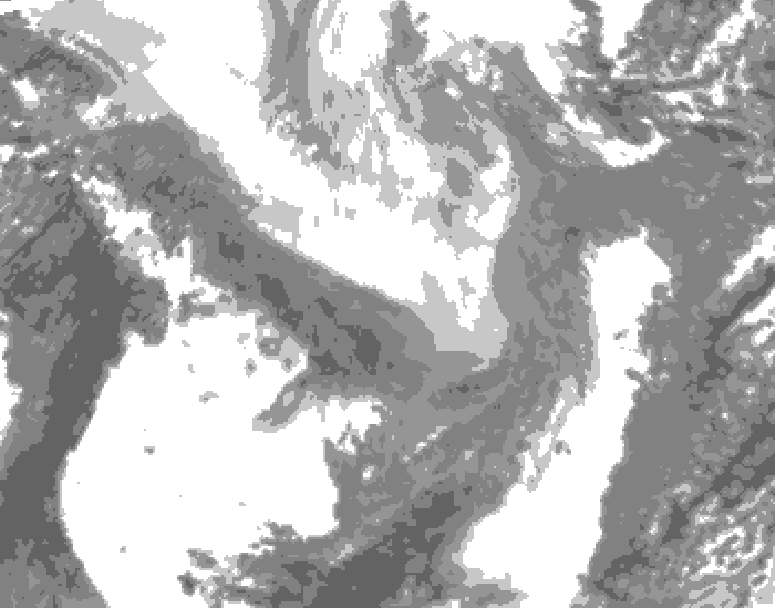 GDPS total cloud 216 hour forecast chart for Canada based on 2026/01/27 0000Z data