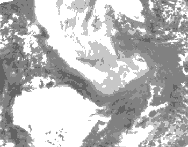 GDPS total cloud 240 hour forecast chart for Canada based on 2026/01/27 0000Z data