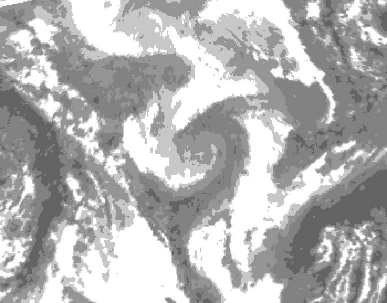 GDPS total cloud 120 hour forecast chart for Canada based on 2026/01/27 1200Z data