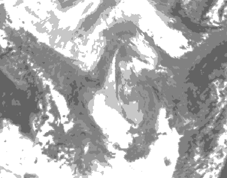 GDPS total cloud 156 hour forecast chart for Canada based on 2026/01/27 1200Z data