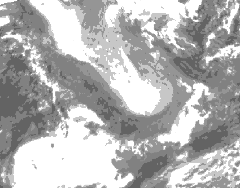 GDPS total cloud 222 hour forecast chart for Canada based on 2026/01/27 1200Z data