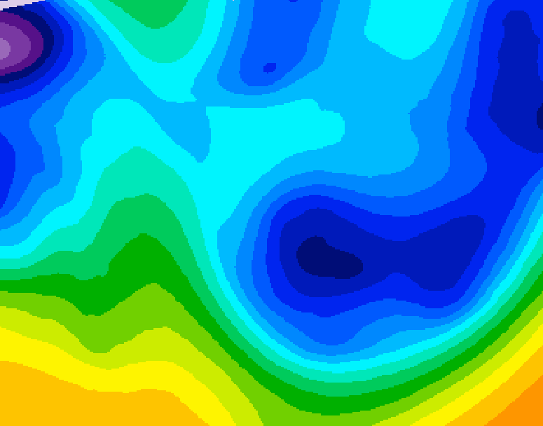GDPS 500 millibar geopotential height 012 hour forecast chart for Canada based on 2026/01/28 0000Z data