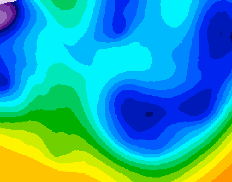 GDPS 500 millibar geopotential height 006 hour forecast chart for Canada based on 2026/01/28 1200Z data
