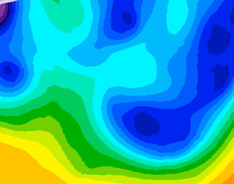 GDPS 500 millibar geopotential height 018 hour forecast chart for Canada based on 2026/01/28 1200Z data
