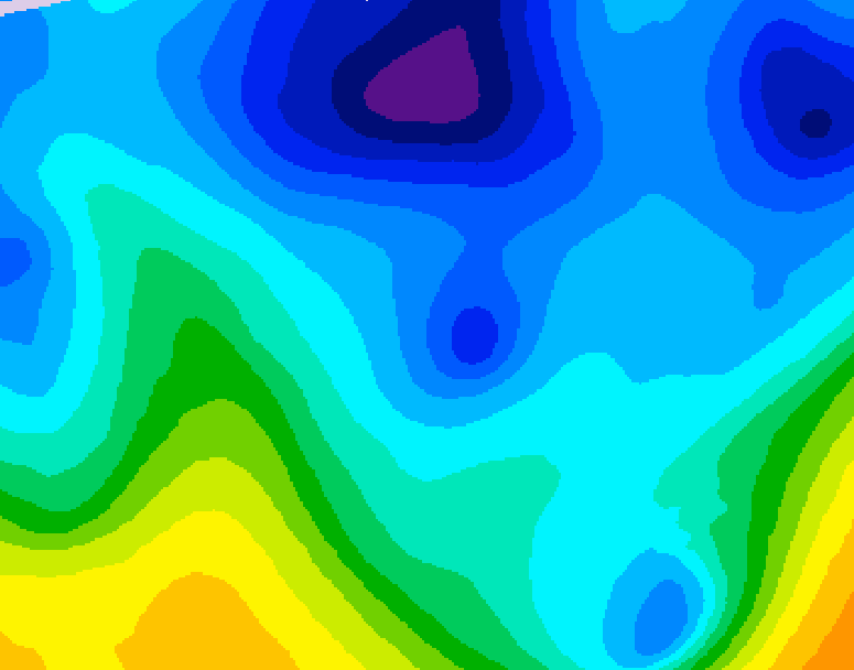 GDPS 500 millibar geopotential height 096 hour forecast chart for Canada based on 2026/01/28 1200Z data