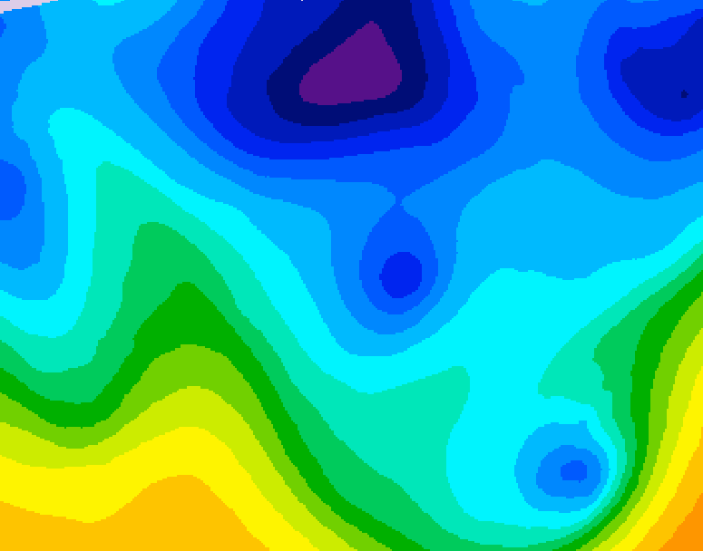 GDPS 500 millibar geopotential height 102 hour forecast chart for Canada based on 2026/01/28 1200Z data