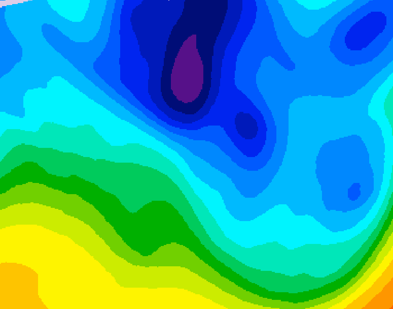 GDPS 500 millibar geopotential height 132 hour forecast chart for Canada based on 2026/01/28 1200Z data