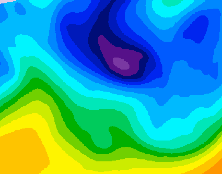 GDPS 500 millibar geopotential height 150 hour forecast chart for Canada based on 2026/01/28 1200Z data