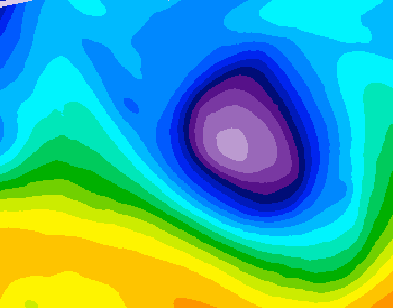 GDPS 500 millibar geopotential height 222 hour forecast chart for Canada based on 2026/01/28 1200Z data