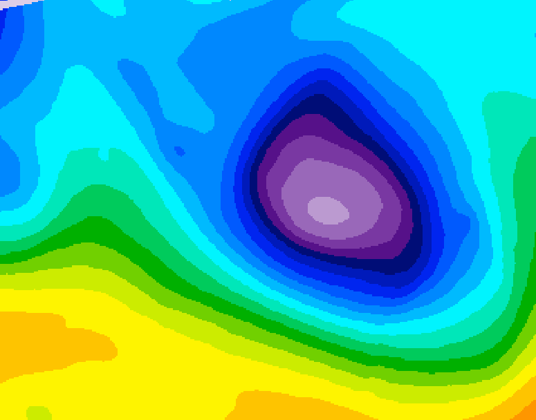 GDPS 500 millibar geopotential height 228 hour forecast chart for Canada based on 2026/01/28 1200Z data