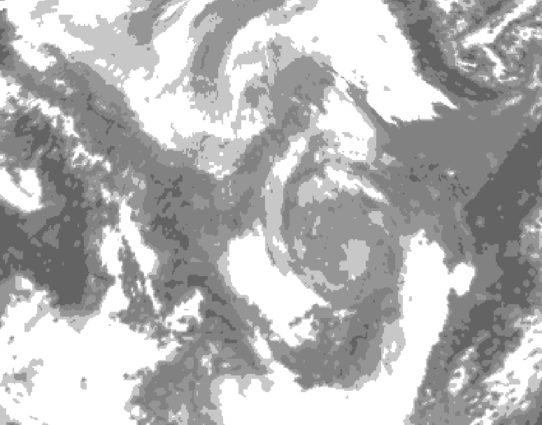 GDPS total cloud 144 hour forecast chart for Canada based on 2026/01/28 0000Z data