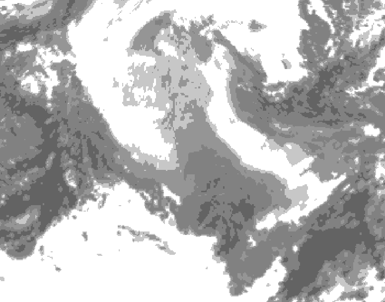 GDPS total cloud 234 hour forecast chart for Canada based on 2026/01/28 0000Z data