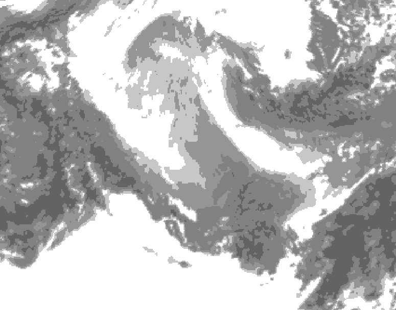 GDPS total cloud 240 hour forecast chart for Canada based on 2026/01/28 0000Z data