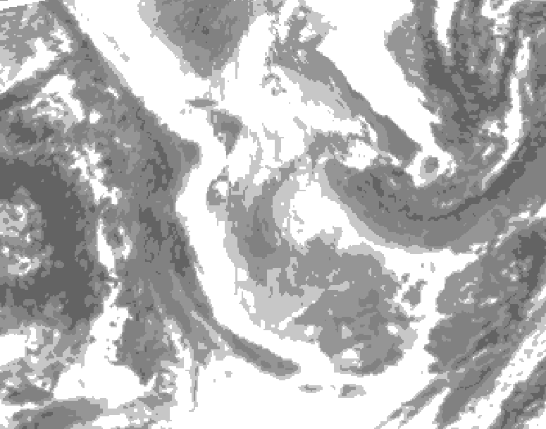 GDPS total cloud 006 hour forecast chart for Canada based on 2026/01/28 1200Z data