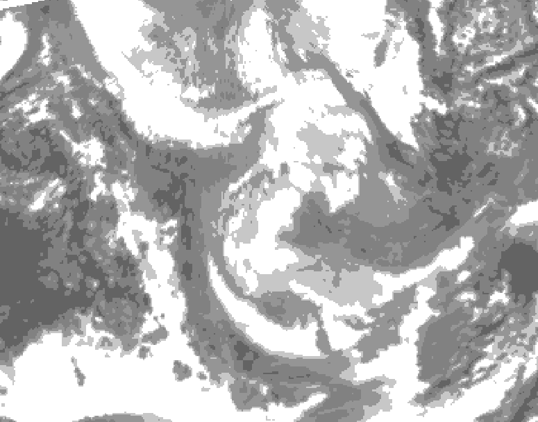 GDPS total cloud 030 hour forecast chart for Canada based on 2026/01/28 1200Z data