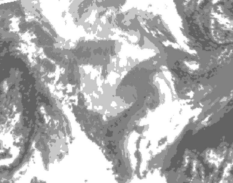 GDPS total cloud 096 hour forecast chart for Canada based on 2026/01/28 1200Z data