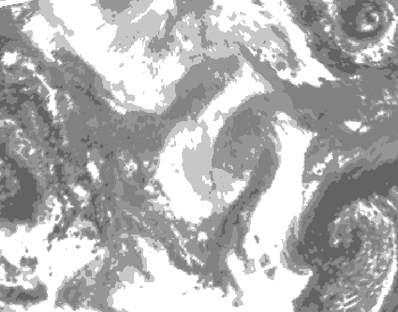 GDPS total cloud 114 hour forecast chart for Canada based on 2026/01/28 1200Z data