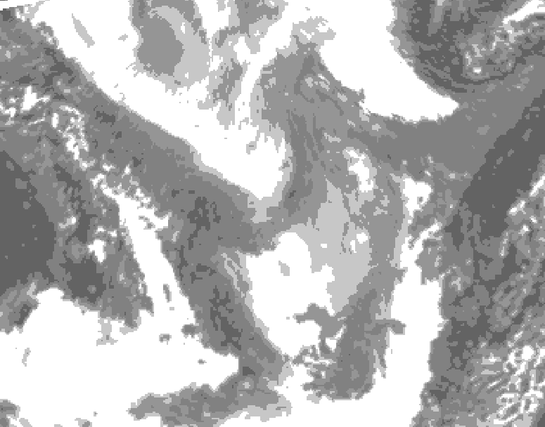 GDPS total cloud 138 hour forecast chart for Canada based on 2026/01/28 1200Z data