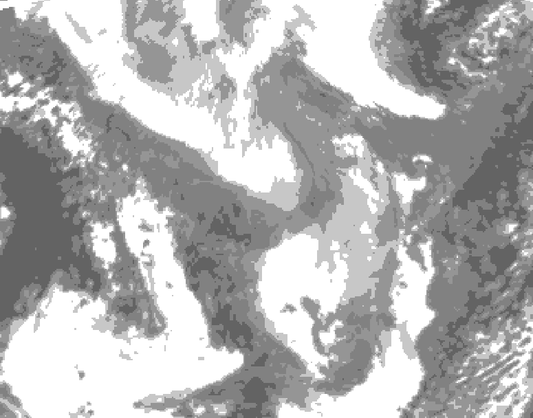 GDPS total cloud 144 hour forecast chart for Canada based on 2026/01/28 1200Z data