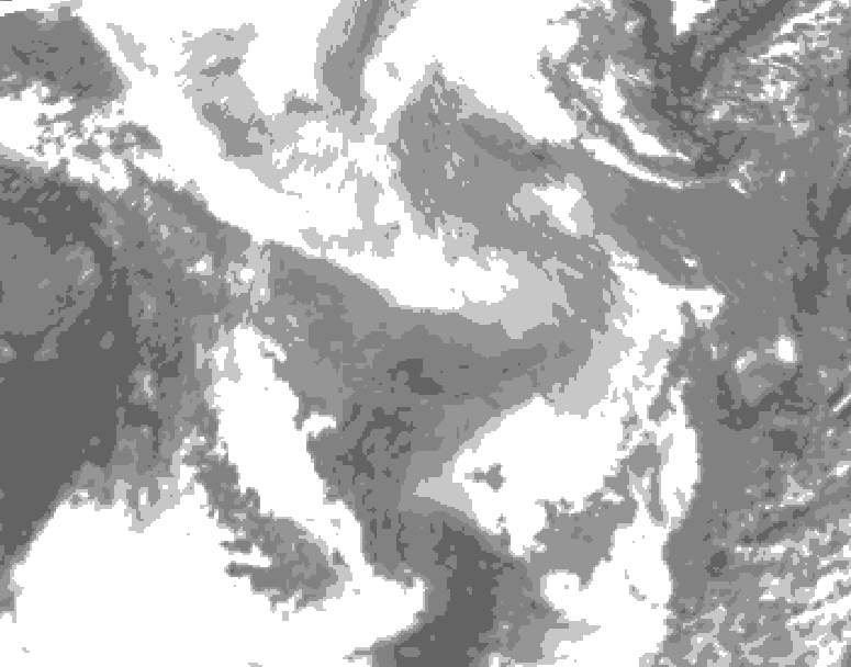 GDPS total cloud 156 hour forecast chart for Canada based on 2026/01/28 1200Z data