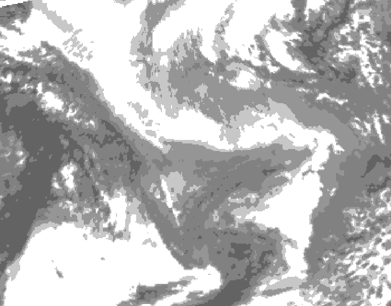 GDPS total cloud 174 hour forecast chart for Canada based on 2026/01/28 1200Z data
