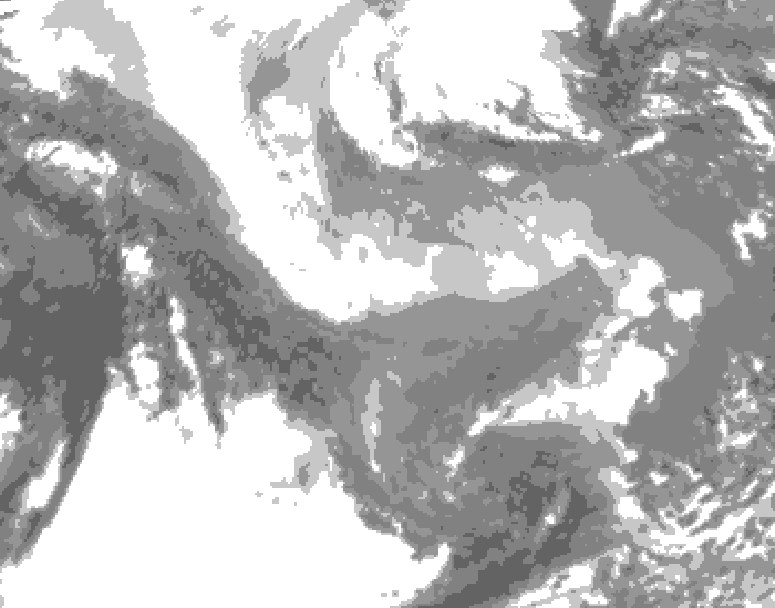 GDPS total cloud 186 hour forecast chart for Canada based on 2026/01/28 1200Z data