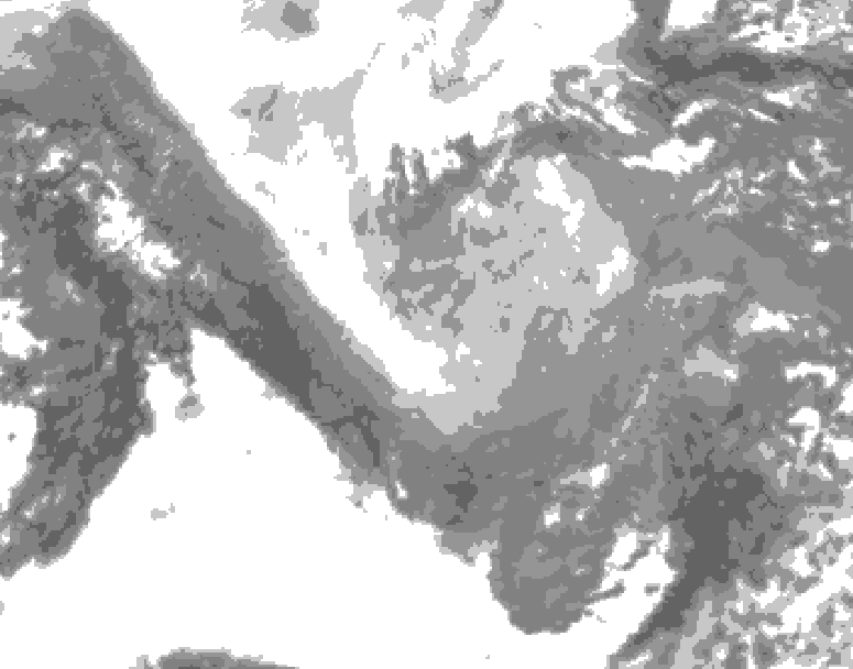 GDPS total cloud 204 hour forecast chart for Canada based on 2026/01/28 1200Z data