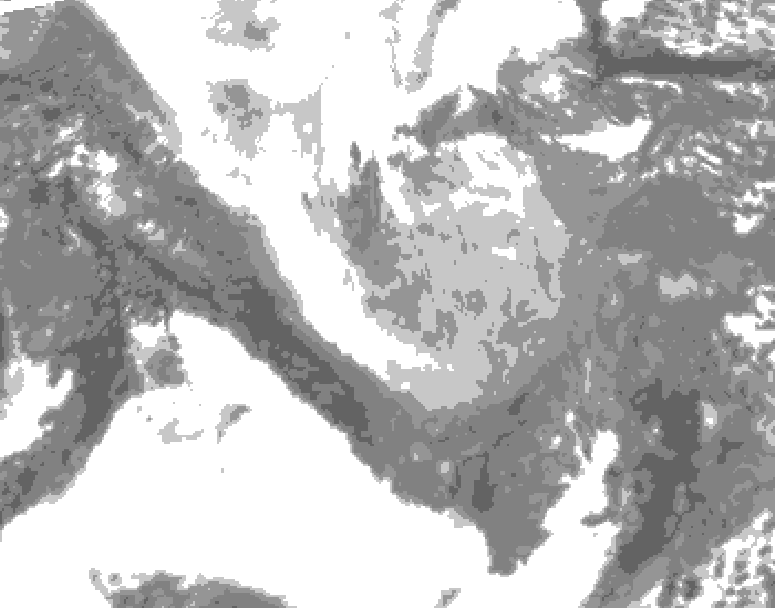 GDPS total cloud 210 hour forecast chart for Canada based on 2026/01/28 1200Z data