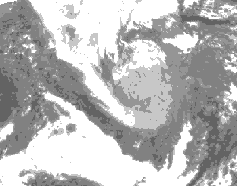 GDPS total cloud 216 hour forecast chart for Canada based on 2026/01/28 1200Z data