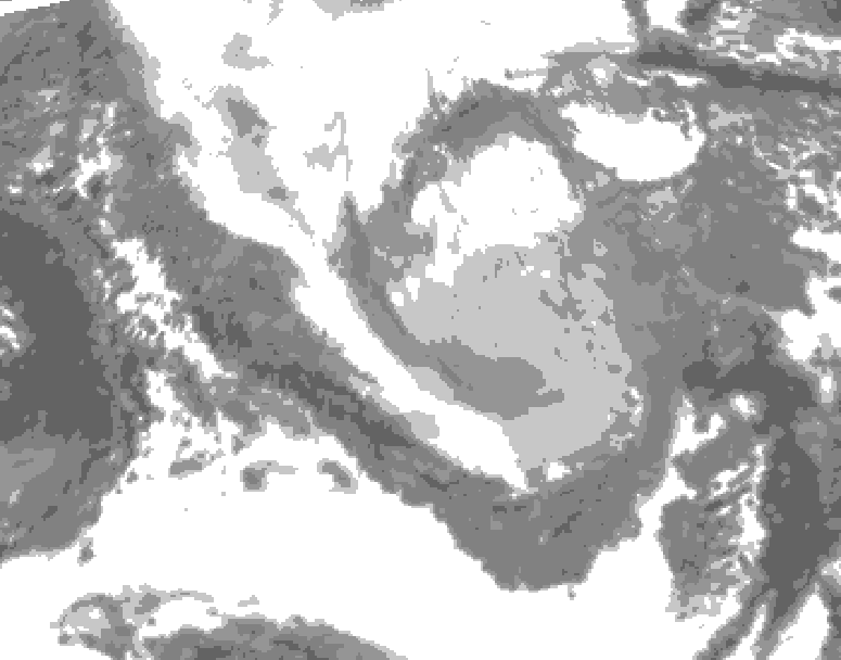 GDPS total cloud 222 hour forecast chart for Canada based on 2026/01/28 1200Z data