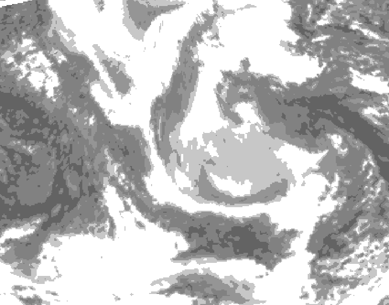 GDPS total cloud 240 hour forecast chart for Canada based on 2026/01/28 1200Z data