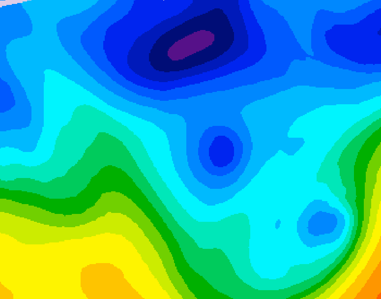 GDPS 500 millibar geopotential height 096 hour forecast chart for Canada based on 2026/01/29 0000Z data