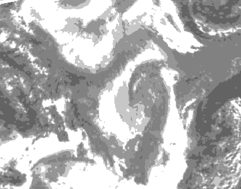 GDPS total cloud 108 hour forecast chart for Canada based on 2026/01/29 0000Z data