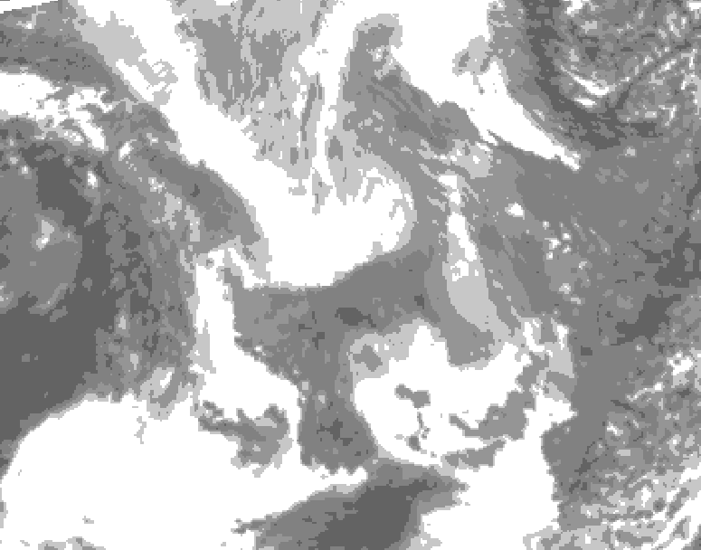 GDPS total cloud 144 hour forecast chart for Canada based on 2026/01/29 0000Z data