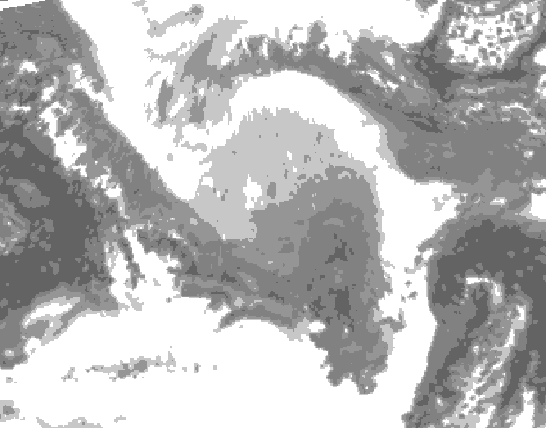 GDPS total cloud 216 hour forecast chart for Canada based on 2026/01/29 0000Z data