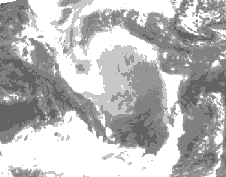 GDPS total cloud 228 hour forecast chart for Canada based on 2026/01/29 0000Z data