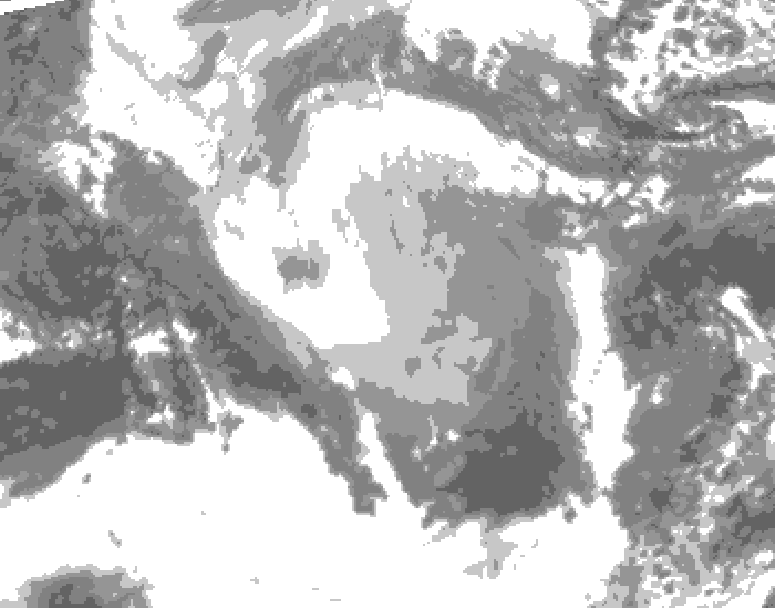 GDPS total cloud 234 hour forecast chart for Canada based on 2026/01/29 0000Z data