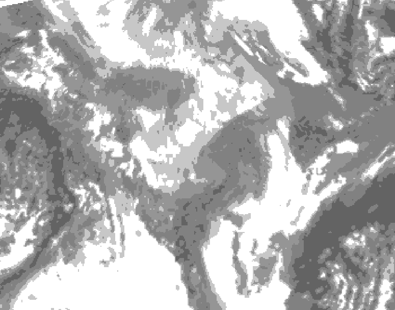 GDPS total cloud 072 hour forecast chart for Canada based on 2026/01/29 1200Z data