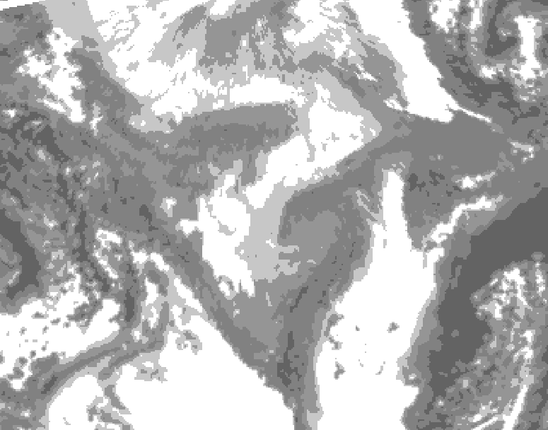 GDPS total cloud 084 hour forecast chart for Canada based on 2026/01/29 1200Z data