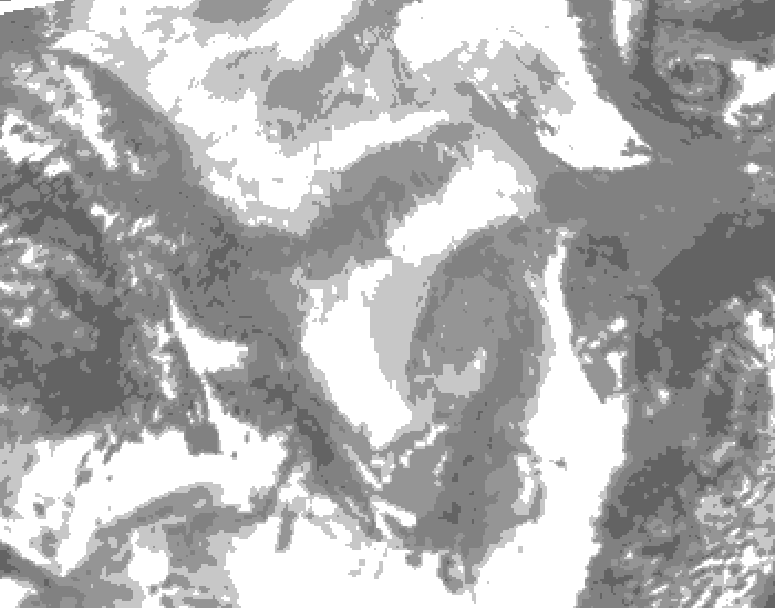 GDPS total cloud 096 hour forecast chart for Canada based on 2026/01/29 1200Z data