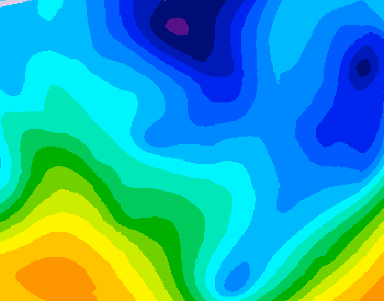 GDPS 500 millibar geopotential height 036 hour forecast chart for Canada based on 2026/01/30 0000Z data