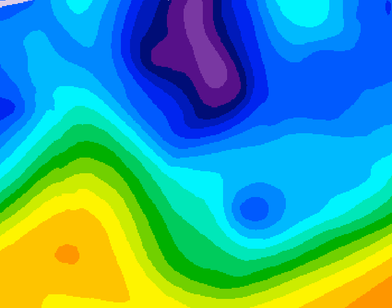 GDPS 500 millibar geopotential height 120 hour forecast chart for Canada based on 2026/01/30 0000Z data