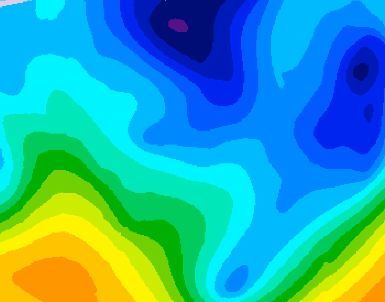 GDPS 500 millibar geopotential height 024 hour forecast chart for Canada based on 2026/01/30 1200Z data