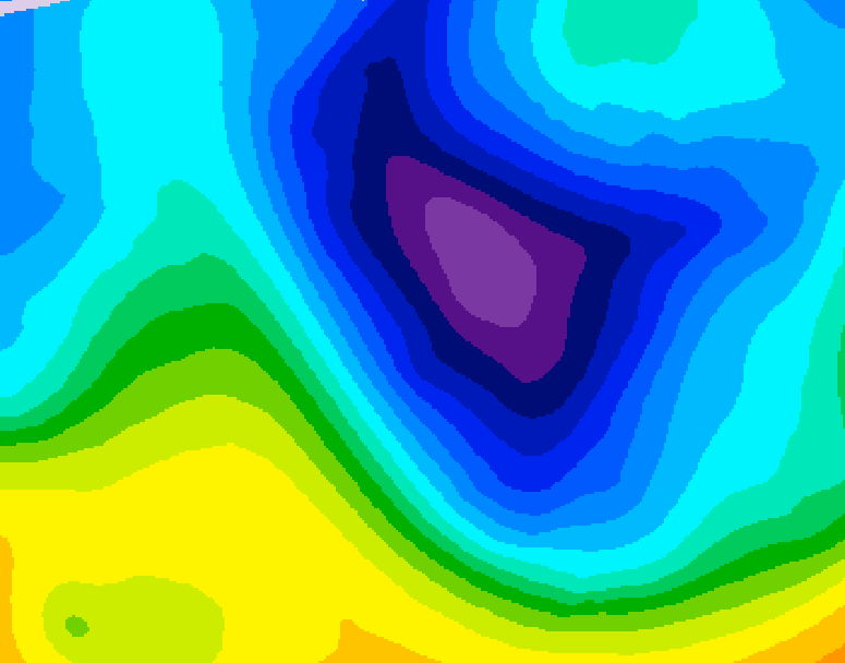 GDPS 500 millibar geopotential height 180 hour forecast chart for Canada based on 2026/01/30 1200Z data