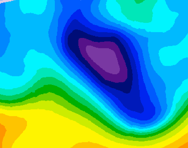 GDPS 500 millibar geopotential height 198 hour forecast chart for Canada based on 2026/01/30 1200Z data