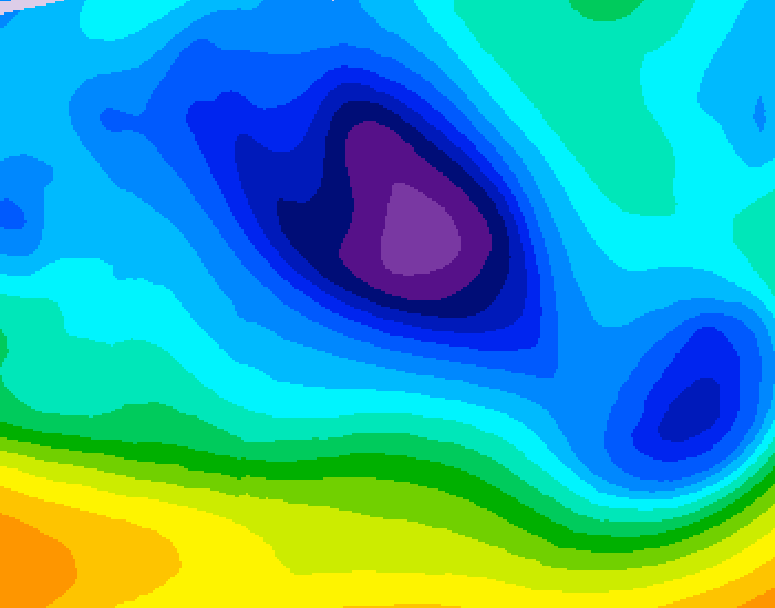 GDPS 500 millibar geopotential height 222 hour forecast chart for Canada based on 2026/01/30 1200Z data
